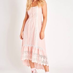 LoveShackFancy Alayna Dress Bubble Bath Pink